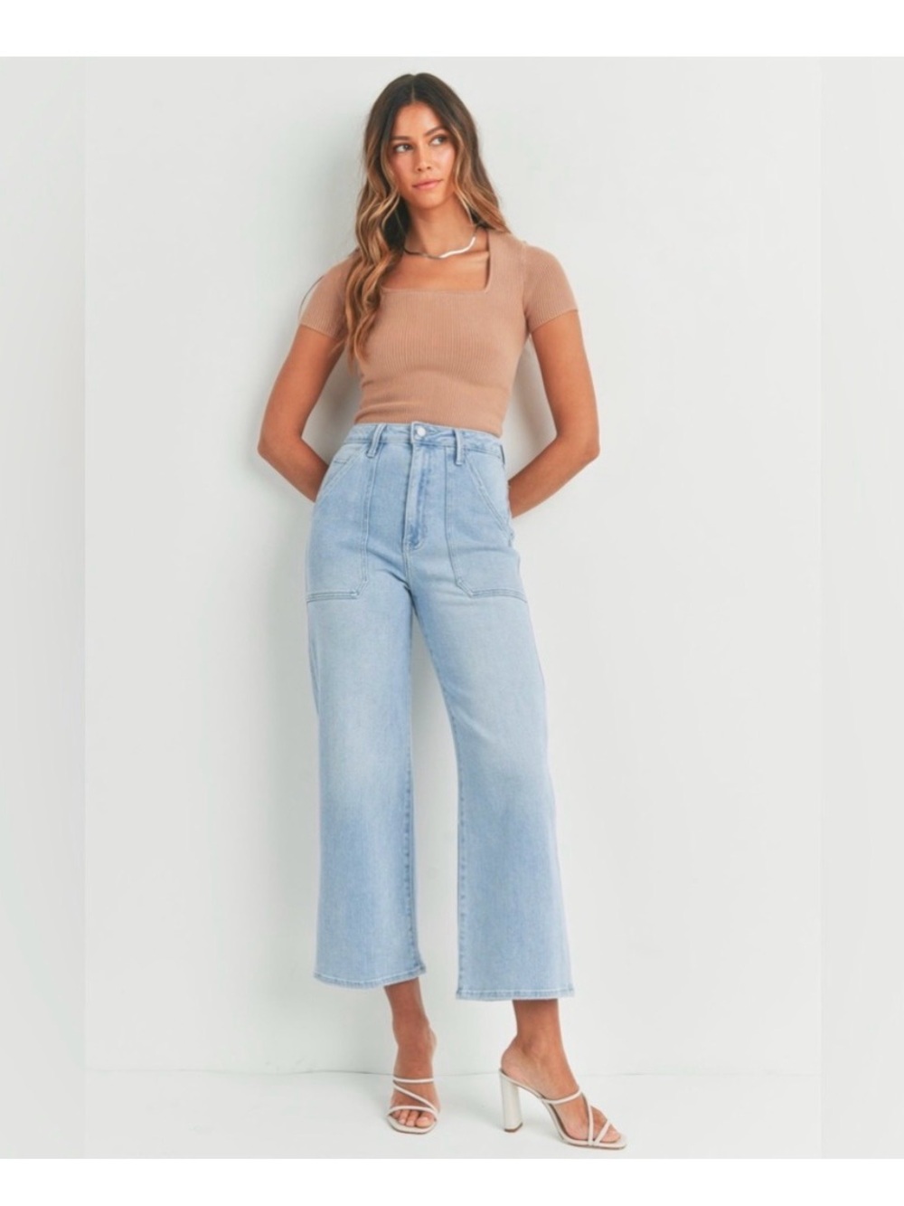 Just Black Denim The Patch Pocket Wide Leg 30
